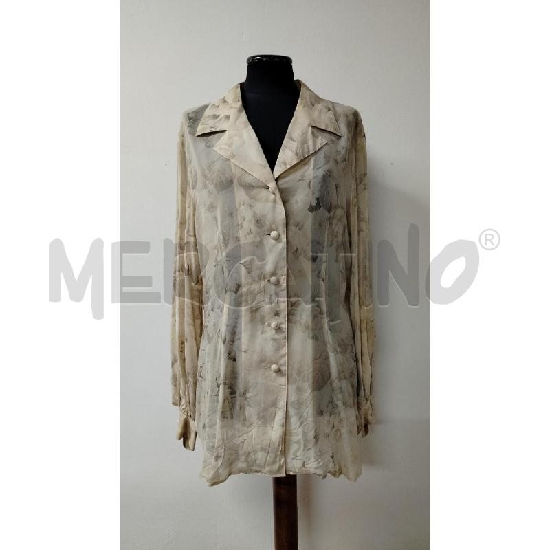 CAMICIA DONNA MAX MARA BEIGE SETA FIORI  | Mercatino dell'Usato Roma cinecitta' 1