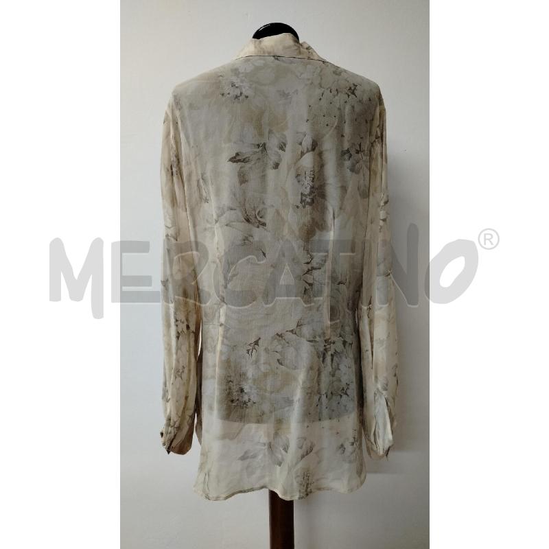 CAMICIA DONNA MAX MARA BEIGE SETA FIORI  | Mercatino dell'Usato Roma cinecitta' 2