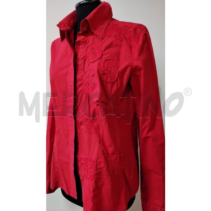 CAMICIA DONNA MOSCHINO JEANS ROSSA LETTERE LATERALI  | Mercatino dell'Usato Roma cinecitta' 2