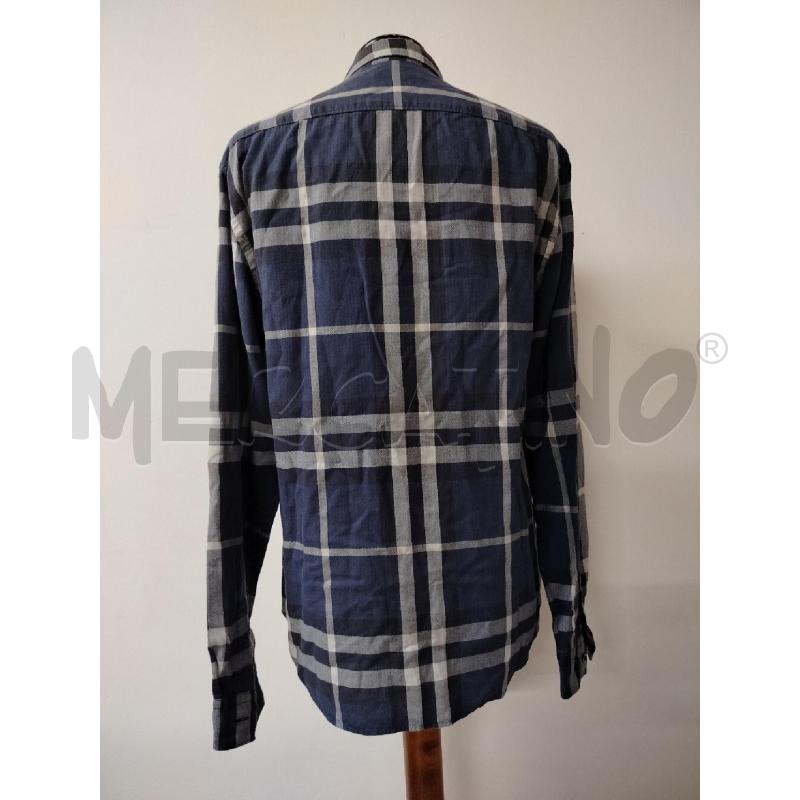 CAMICIA UOMO BURBERRY BLU GRIGIA TARTAN | Mercatino dell'Usato Roma cinecitta' 2