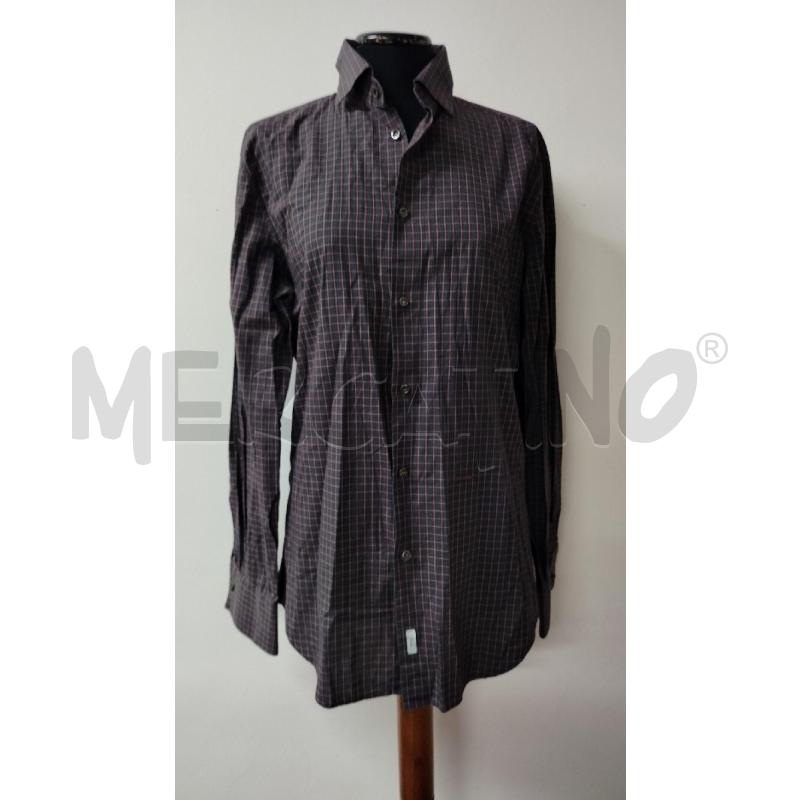 CAMICIA UOMO DSQUARED GRIGIA QUADRI ROSSI | Mercatino dell'Usato Roma cinecitta' 1