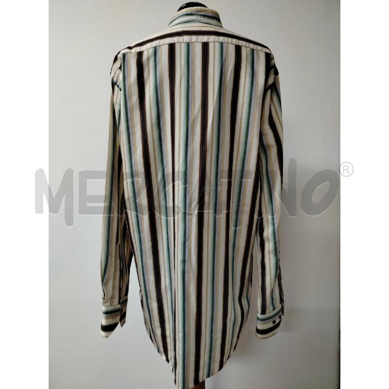 CAMICIA UOMO ETRO RIGHE BEIGE MARRONE VERDE  | Mercatino dell'Usato Roma cinecitta' 2