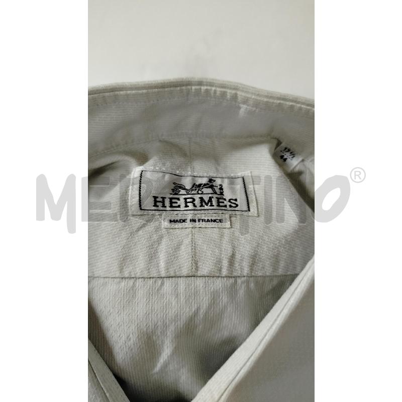 CAMICIA UOMO HERMES VERDE CHIARO H BIANCHE PICCOLE | Mercatino dell'Usato Roma cinecitta' 3
