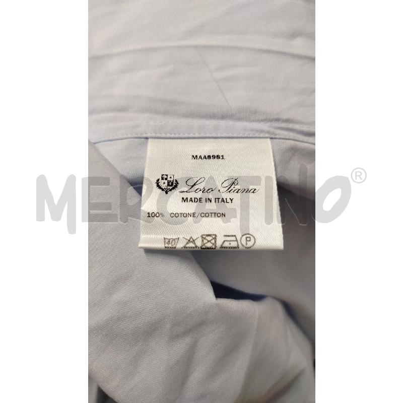 CAMICIA UOMO LORO PIANA AZZURRA COTONE | Mercatino dell'Usato Roma cinecitta' 5