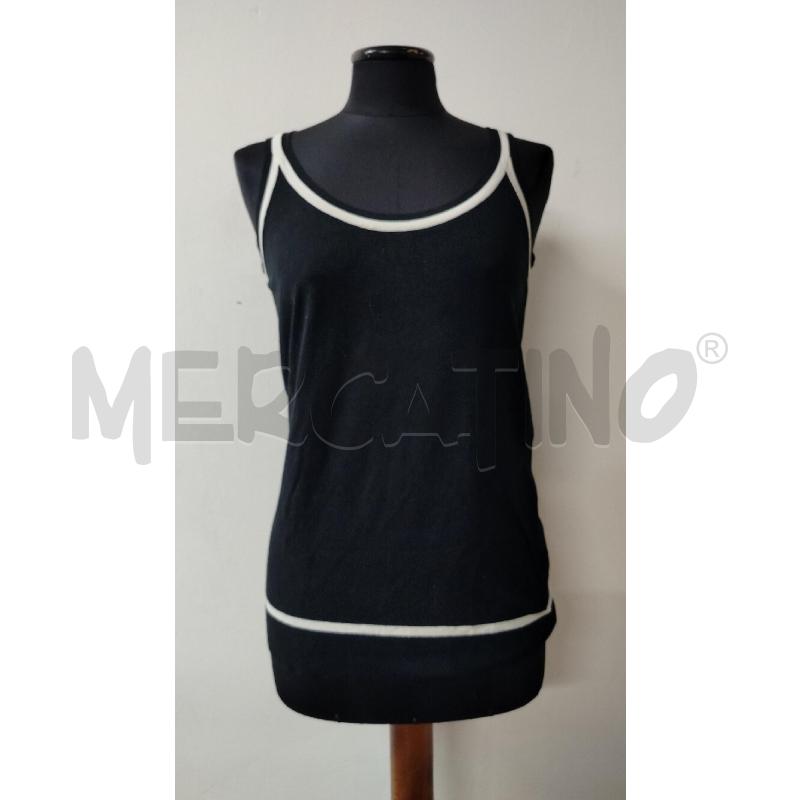 CANOTTA DONNA DOLCE&GABBANA NERA PROFILO BIANCO | Mercatino dell'Usato Roma cinecitta' 1