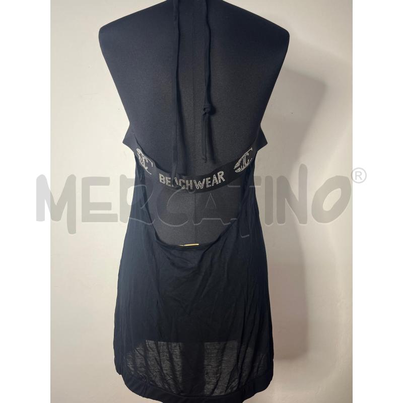 CANOTTA DONNA JUST CAVALLI NERA LOGO STRASS SCHIENA APERTA | Mercatino dell'Usato Roma cinecitta' 3