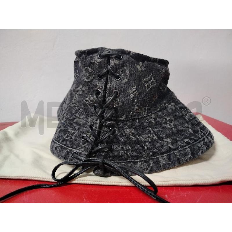 CAPPELLO LOUIS VUITTON DENIM NERO MONOGRAMM LACCI RETRO | Mercatino dell'Usato Roma cinecitta' 2