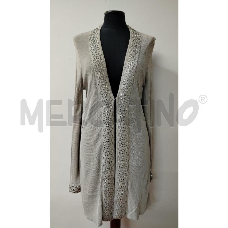 CARDIGAN DONNA AZZARO INSERTI METALLICI LUNGO | Mercatino dell'Usato Roma cinecitta' 1