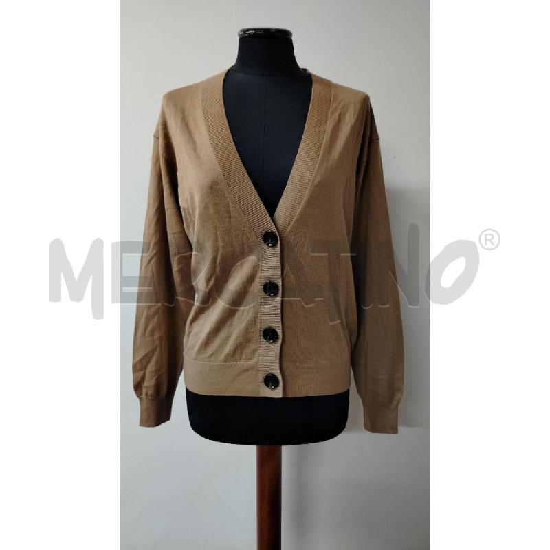CARDIGAN DONNA BURBERRY BEIGE BOTTONI NERI TOPPE GOMITI | Mercatino dell'Usato Roma cinecitta' 1