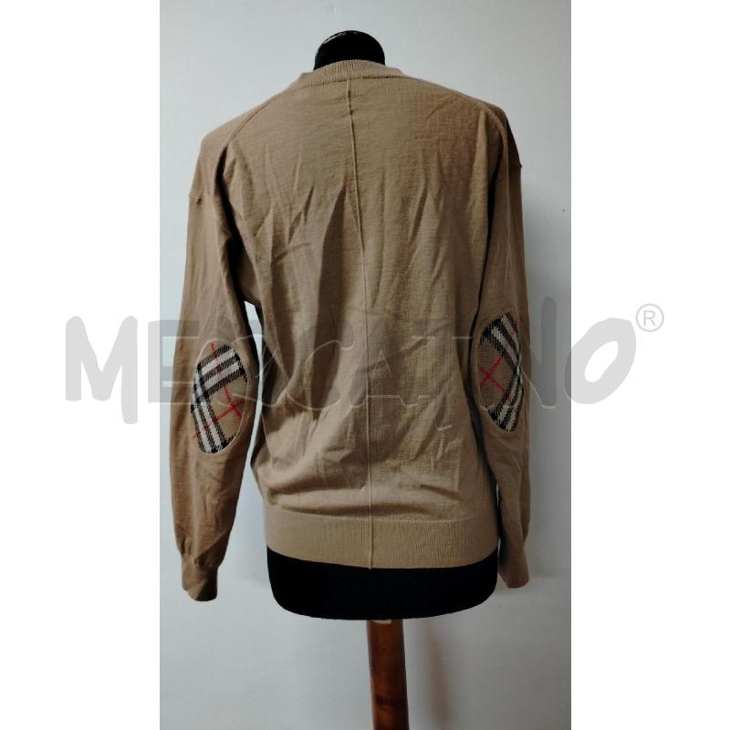 CARDIGAN DONNA BURBERRY BEIGE BOTTONI NERI TOPPE GOMITI | Mercatino dell'Usato Roma cinecitta' 2