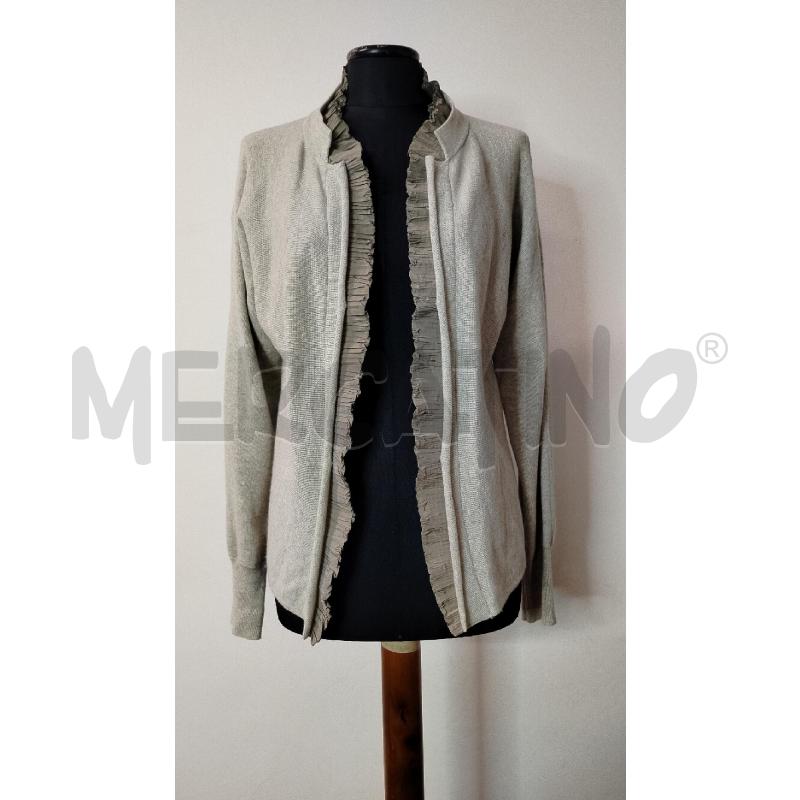 CARDIGAN DONNA FABIANA FILIPPI GRIGIO ROUCHES BORDI | Mercatino dell'Usato Roma cinecitta' 1