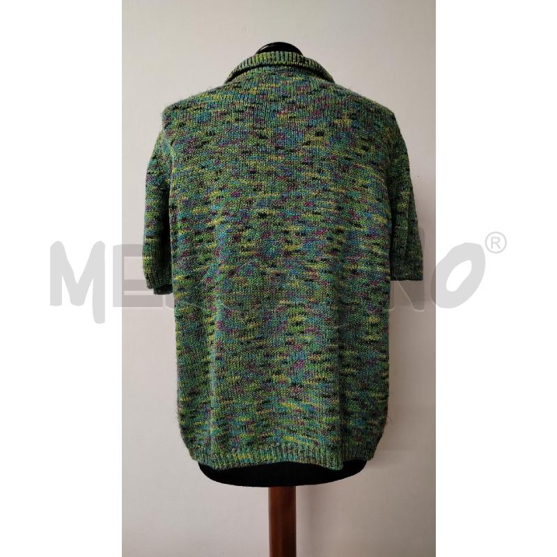 CARDIGAN DONNA MISSONI FILATI VERDE FILO MULTICOLOR MANICHE CORTE | Mercatino dell'Usato Roma cinecitta' 2
