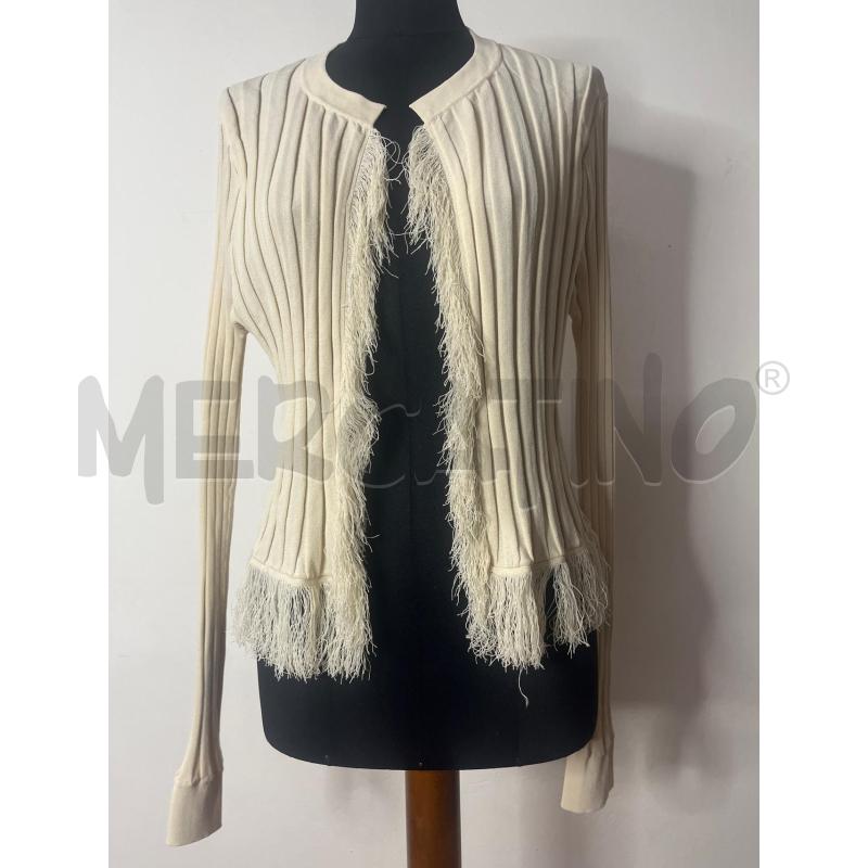 CARDIGAN DONNA PINKO SABBIA COSTE FRANGE  | Mercatino dell'Usato Roma cinecitta' 1