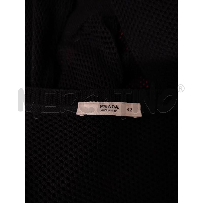CARDIGAN DONNA PRADA NERO TRAFORATO LACCI | Mercatino dell'Usato Roma cinecitta' 3