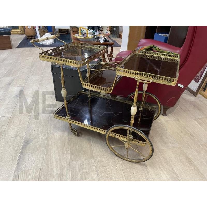 CARRELLO PORTA VIVANDE OTTONE MANICO ONICE | Mercatino dell'Usato Roma cinecitta' 1