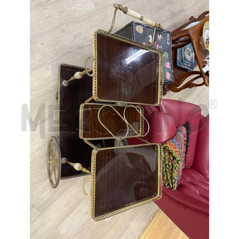 CARRELLO PORTA VIVANDE OTTONE MANICO ONICE | Mercatino dell'Usato Roma cinecitta' 2