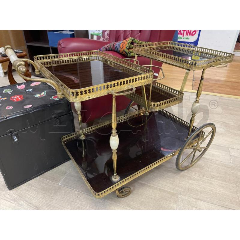 CARRELLO PORTA VIVANDE OTTONE MANICO ONICE | Mercatino dell'Usato Roma cinecitta' 3