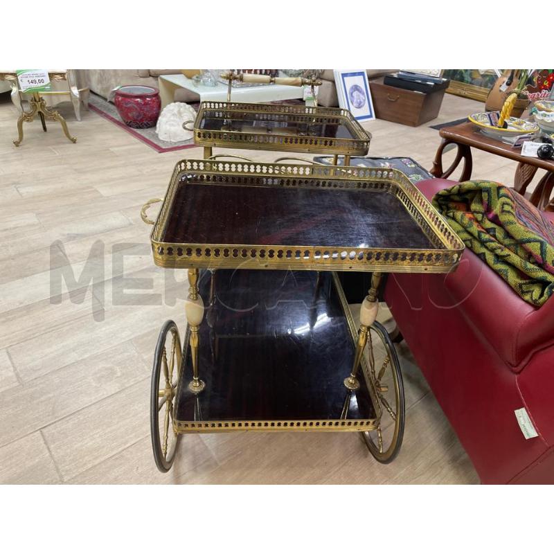 CARRELLO PORTA VIVANDE OTTONE MANICO ONICE | Mercatino dell'Usato Roma cinecitta' 4