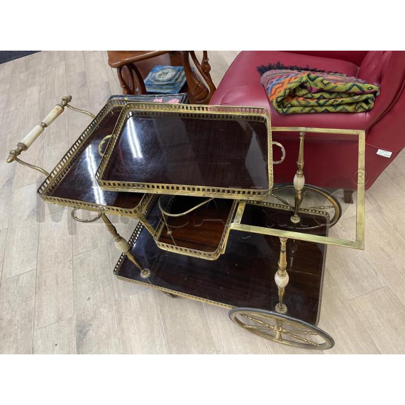 CARRELLO PORTA VIVANDE OTTONE MANICO ONICE | Mercatino dell'Usato Roma cinecitta' 5