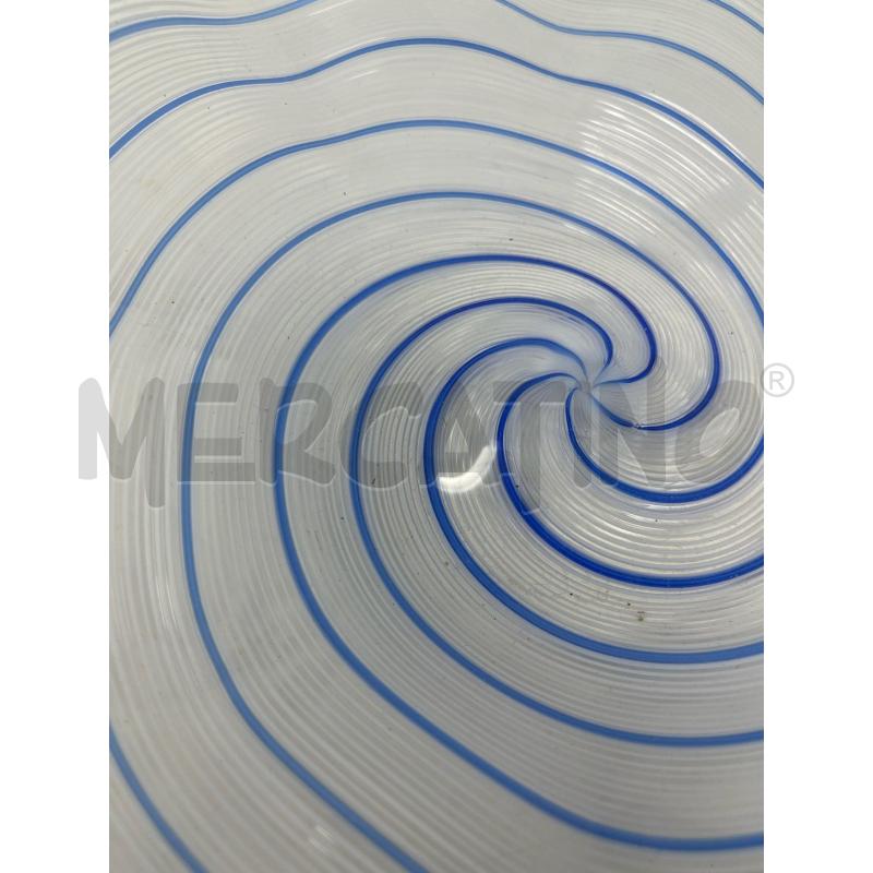 CENTROTAVOLA VETRO FAZZOLETTO RIGHINE BIANCHE BLU | Mercatino dell'Usato Roma cinecitta' 2