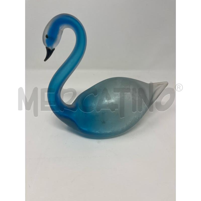 CIGNO VETRO AZZURRO LUIGI MELLARA | Mercatino dell'Usato Roma cinecitta' 1