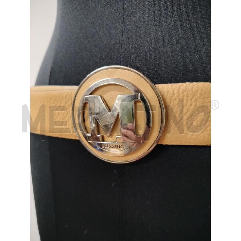 CINTURA DONNA MISSONI PELLE BEIGE M ARGENTAT  | Mercatino dell'Usato Roma cinecitta' 2