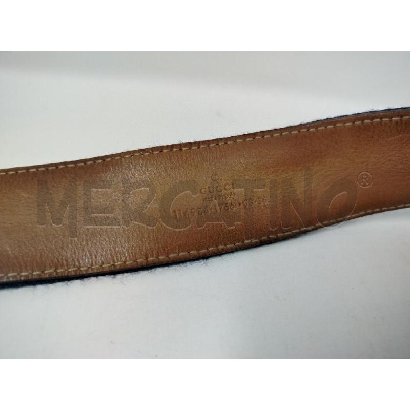 CINTURA UOMO GUCCI BLU RIGHE OCRA BIANCHE | Mercatino dell'Usato Roma cinecitta' 2