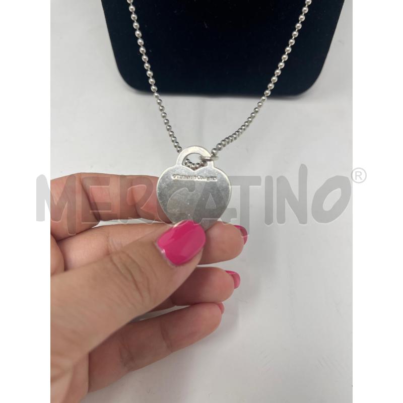 COLLANA ARG TIFFANY SFERETTE CUORE GRANDE ARG | Mercatino dell'Usato Roma cinecitta' 3