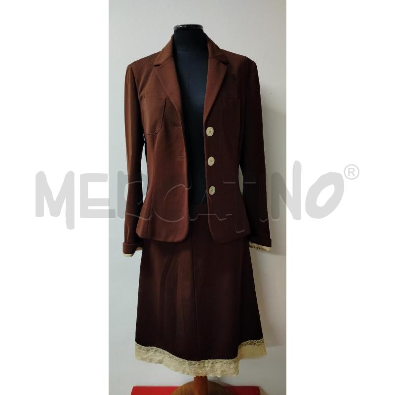 COMPLETO DONNA D&G MARRONE PIZZO PANNA | Mercatino dell'Usato Roma cinecitta' 1