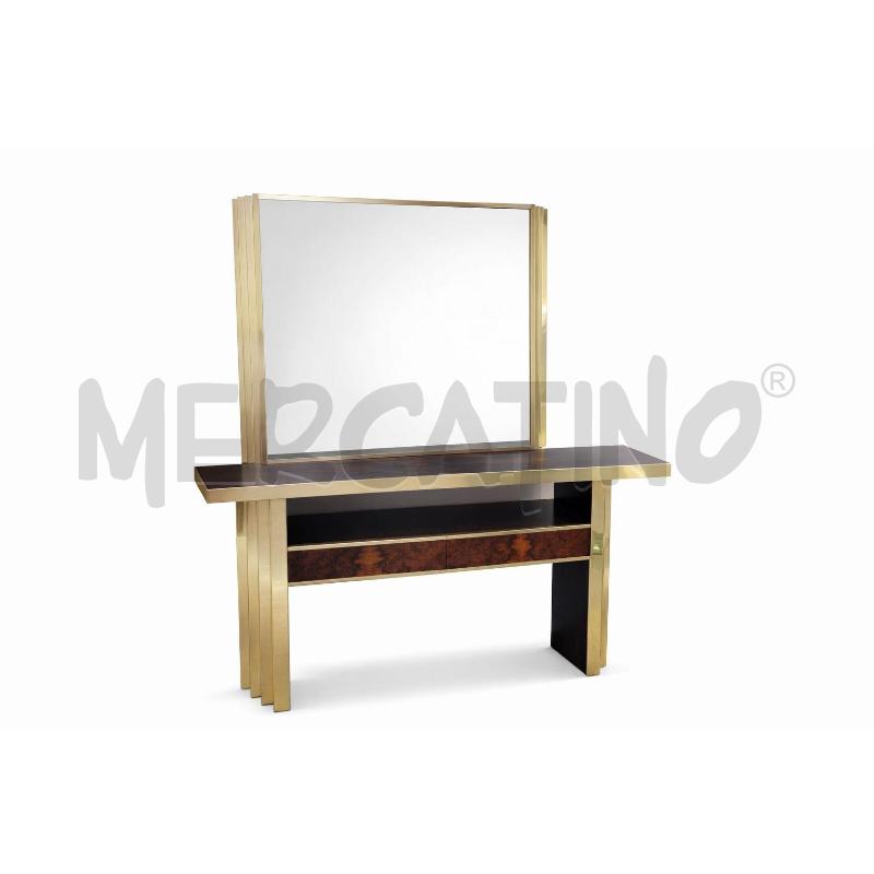 CONSOLLE CON SPECCHIO ANNI 60 RADICA OTTONE  | Mercatino dell'Usato Roma cinecitta' 1