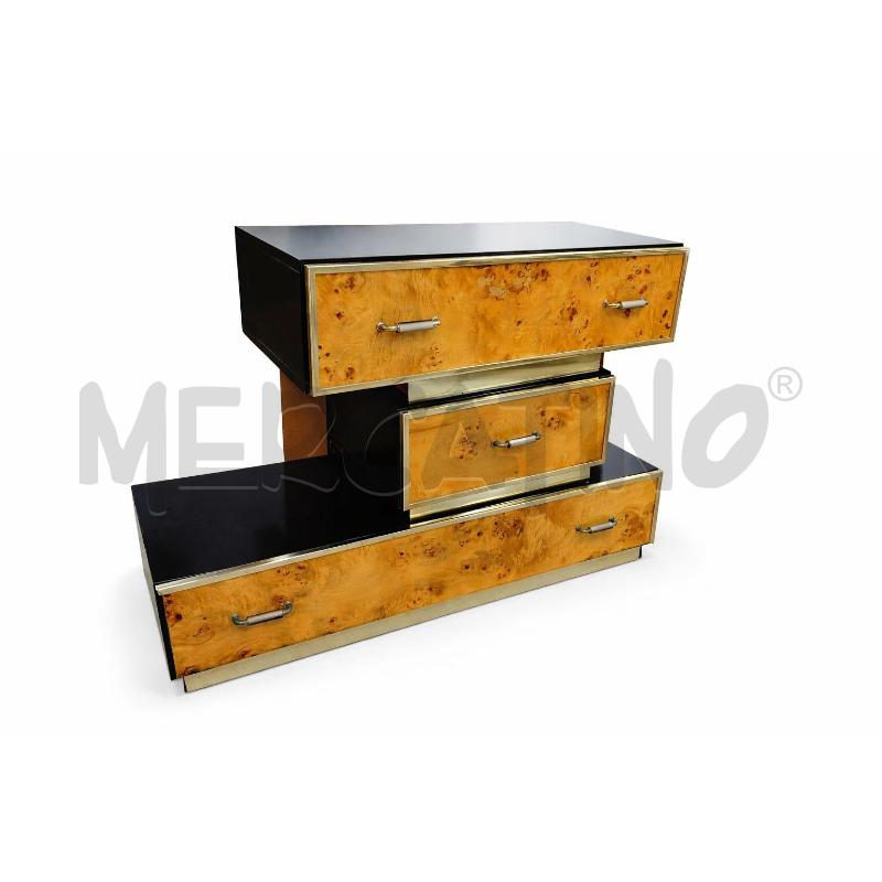 CONSOLLE MODULARE IMPIALLACCIATA LEGNO OTTONE ANNI 50 | Mercatino dell'Usato Roma cinecitta' 1