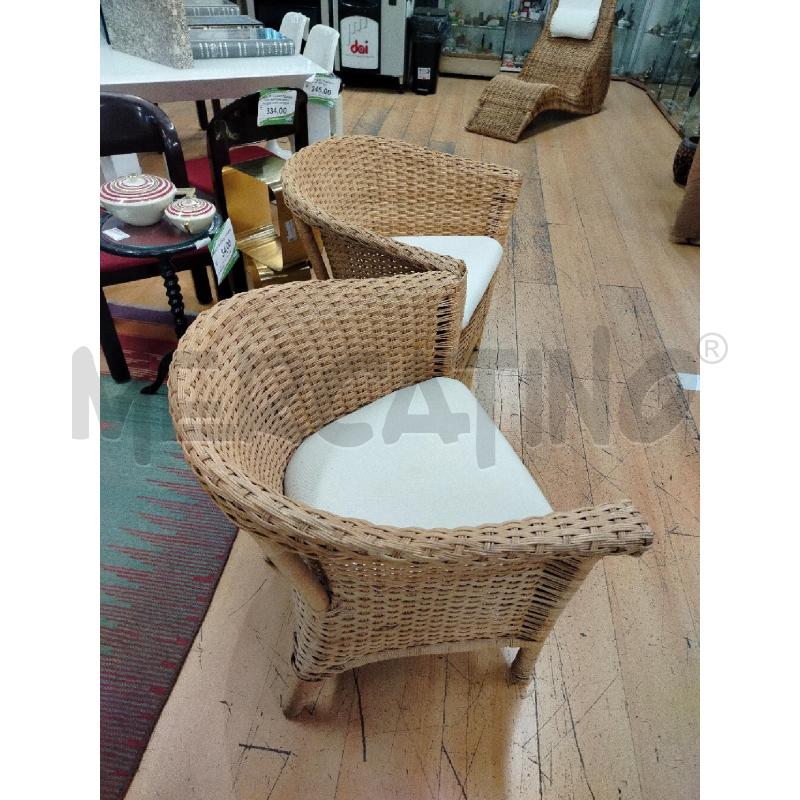 COPPIA POLTRONE IN VIMINISTOL I ROTTING IKEA | Mercatino dell'Usato Roma cinecitta' 3