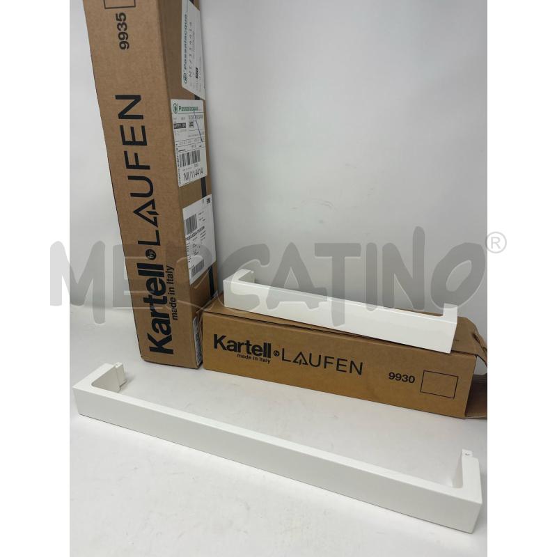 COPPIA PORTA ASCIUGAMANI KARTELL DA MURO LAUFEN 30 CM E 45 CM BIANCHI | Mercatino dell'Usato Roma cinecitta' 1