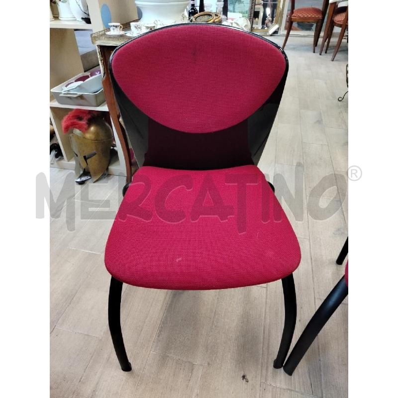 COPPIA SEDIA TALIN INTERNATIONALDESIGN ROSSO NERO D | Mercatino dell'Usato Roma cinecitta' 2