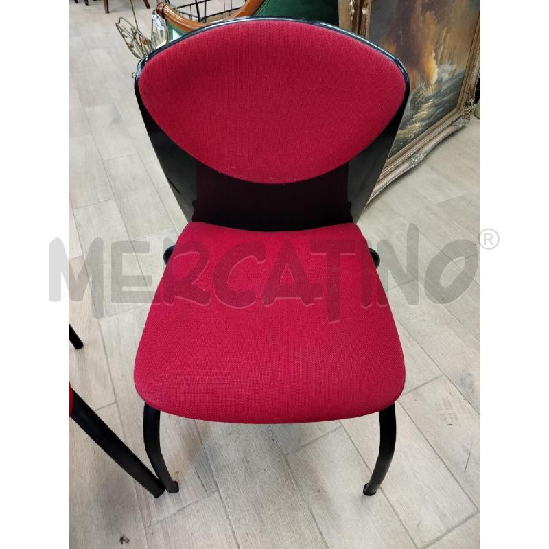 COPPIA SEDIA TALIN INTERNATIONALDESIGN ROSSO NERO D | Mercatino dell'Usato Roma cinecitta' 3