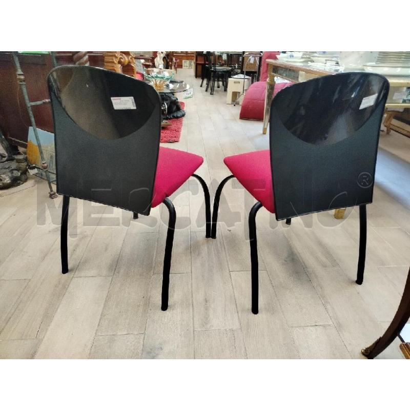 COPPIA SEDIA TALIN INTERNATIONALDESIGN ROSSO NERO D | Mercatino dell'Usato Roma cinecitta' 4
