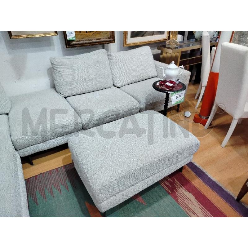 DIVANO ANGOLARE CON CHAISE LONGHE IN TESSUTO GRI POLTRONESOFÀ | Mercatino dell'Usato Roma cinecitta' 3