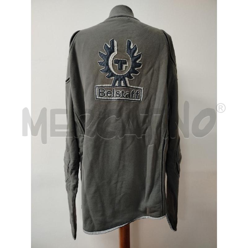 FELPA UOMO BELSTAFF VERDE SALVIA TOPPE GOMITI SPALLE | Mercatino dell'Usato Roma cinecitta' 2