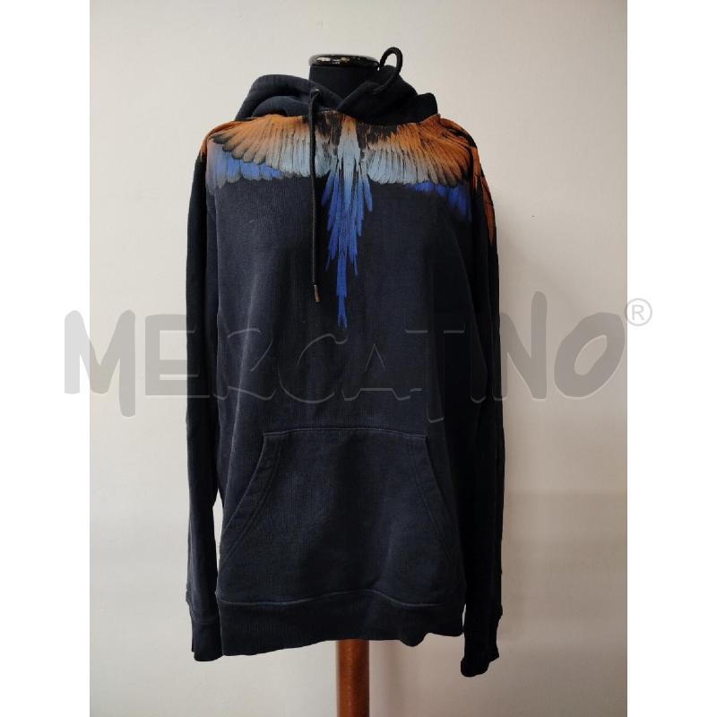 FELPA UOMO MARCELO BURLON NERA STAMPA ARANCIO CAPPUCCIO | Mercatino dell'Usato Roma cinecitta' 1