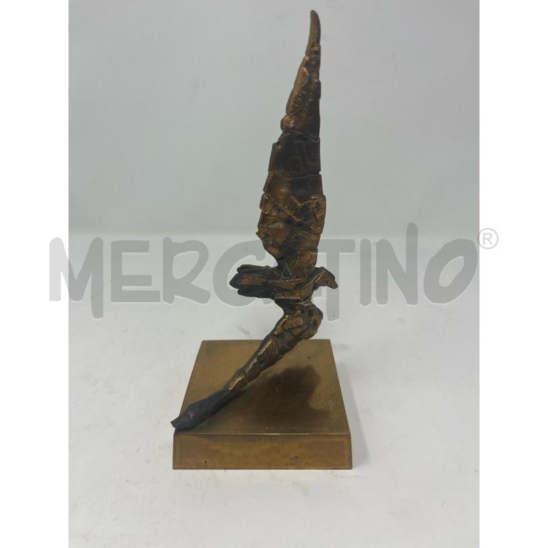 FERMA CARTE BRONZO FIRMATO VANDONI BASE QUADRATA  | Mercatino dell'Usato Roma cinecitta' 1