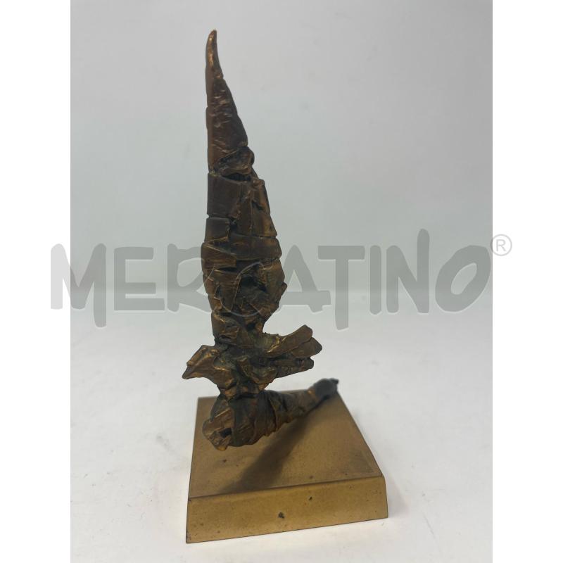 FERMA CARTE BRONZO FIRMATO VANDONI BASE QUADRATA  | Mercatino dell'Usato Roma cinecitta' 2