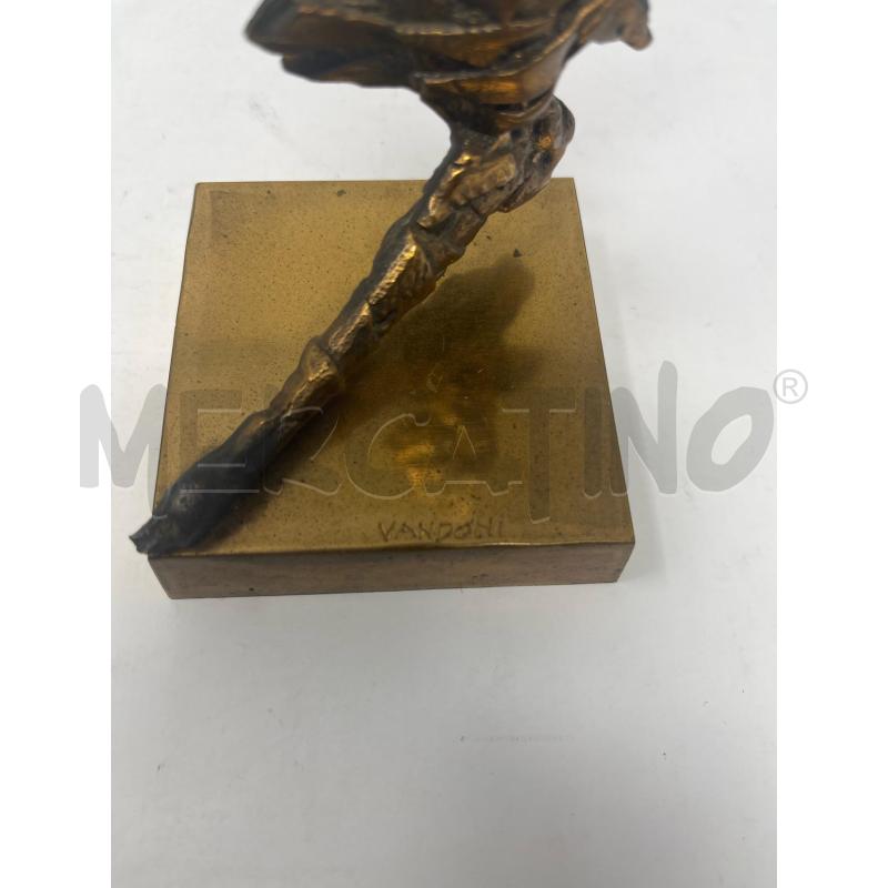FERMA CARTE BRONZO FIRMATO VANDONI BASE QUADRATA  | Mercatino dell'Usato Roma cinecitta' 3