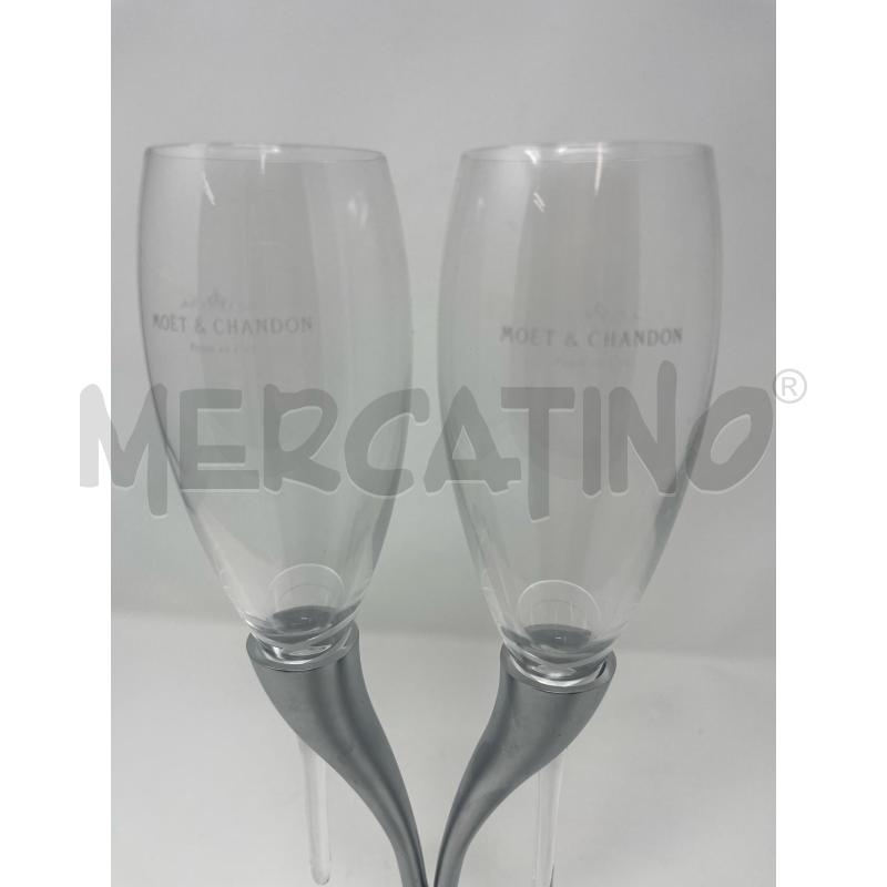 FLUTE DA CHAMPAGNE IN CRISTALLO DI PHILIPPE DI MEO PER MOËT&CHANDON ANNI '80 | Mercatino dell'Usato Roma cinecitta' 3