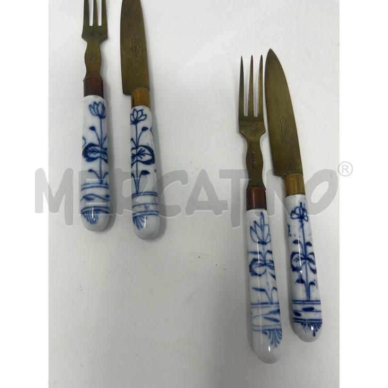 FORCHETTINE PZ. 2+ COLTELLINI UCHATIUS BRONCE BIANCO BLU | Mercatino dell'Usato Roma cinecitta' 3