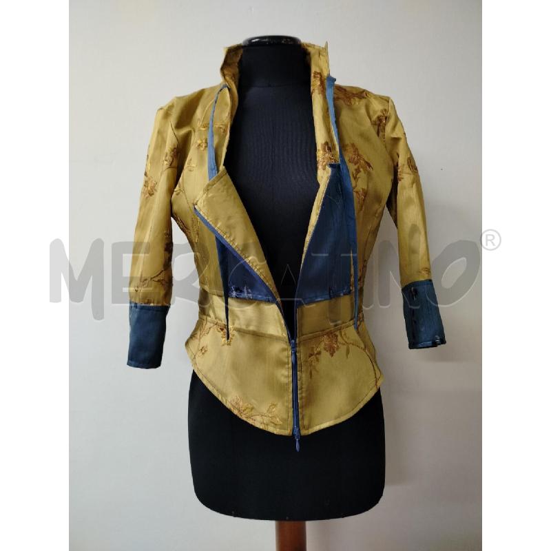 GIACCA DONNA ABITART BEIGE AZZURRA SETA FIORI RICAM  | Mercatino dell'Usato Roma cinecitta' 1