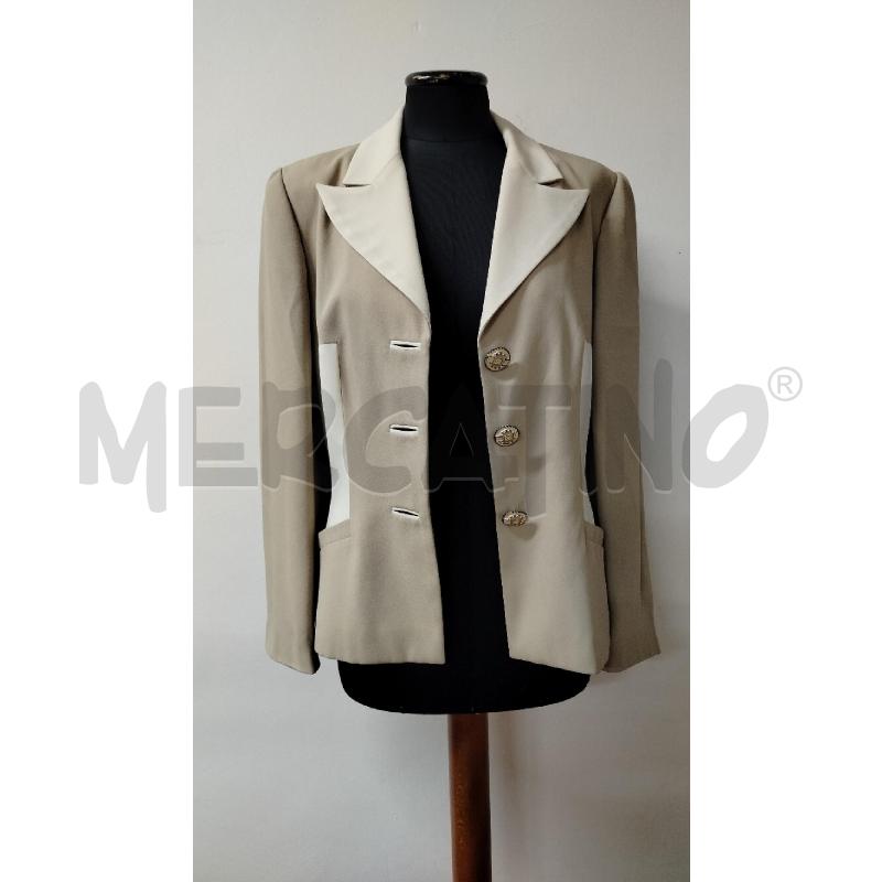 GIACCA DONNA CASTELLANI BEIGE COLLO PANNA | Mercatino dell'Usato Roma cinecitta' 1