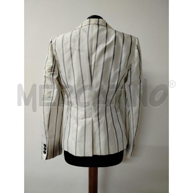 GIACCA DONNA EMPORIO ARMANI BIANCA RIGHE GRIGIE | Mercatino dell'Usato Roma cinecitta' 2