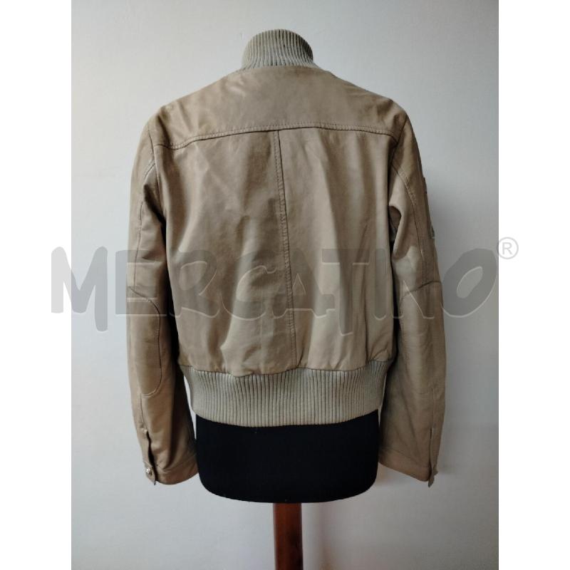 GIACCA DONNA LA MARTINA PELLE BEIGE COLLO COSTINE N.3  | Mercatino dell'Usato Roma cinecitta' 2