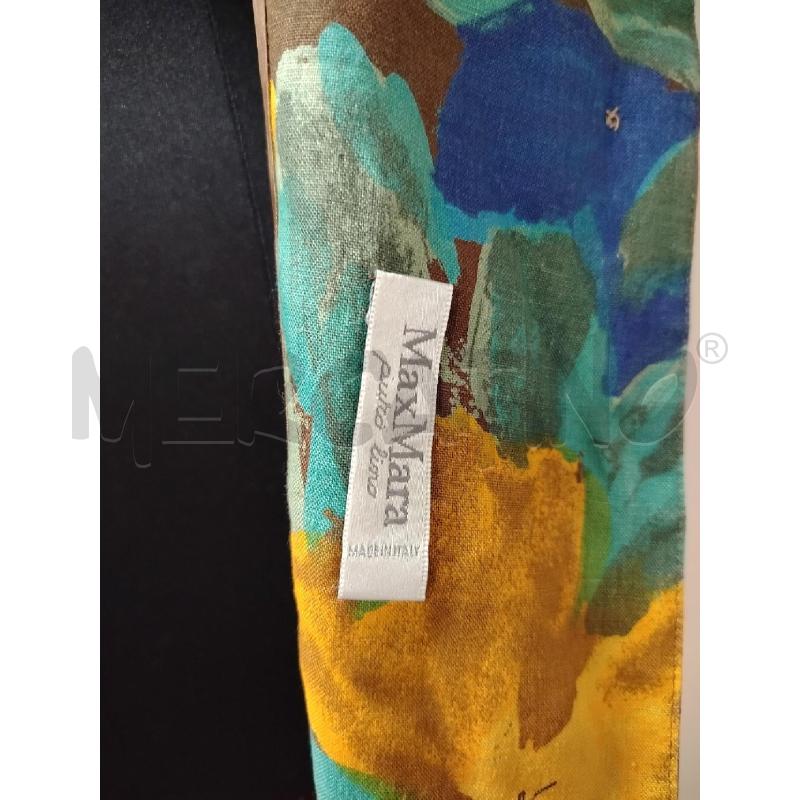 GIACCA DONNA SMANICATA MAX MARA LINO FIORI ROSSI GIALLI BLU VERD   | Mercatino dell'Usato Roma cinecitta' 3