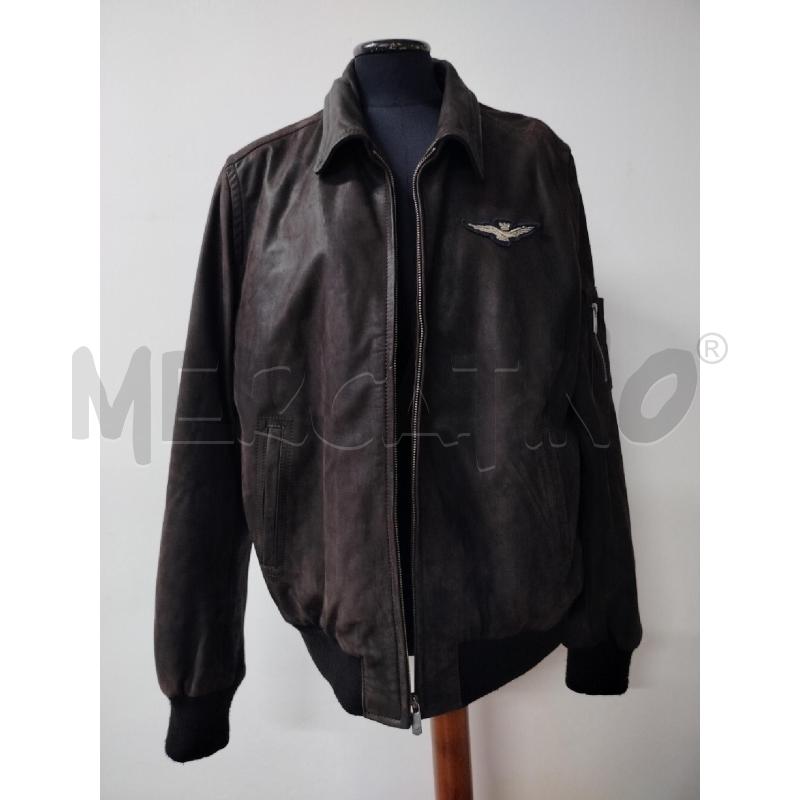 GIACCA PELLE UOMO AERONAUTICA MILITARE MARRONE  | Mercatino dell'Usato Roma cinecitta' 1